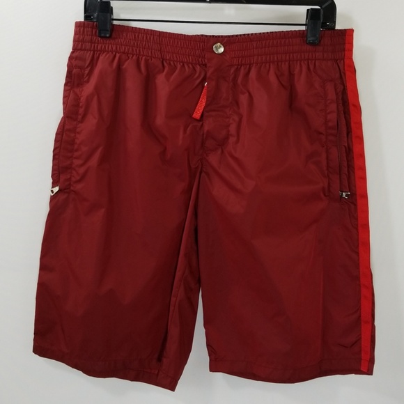 maroon swim shorts